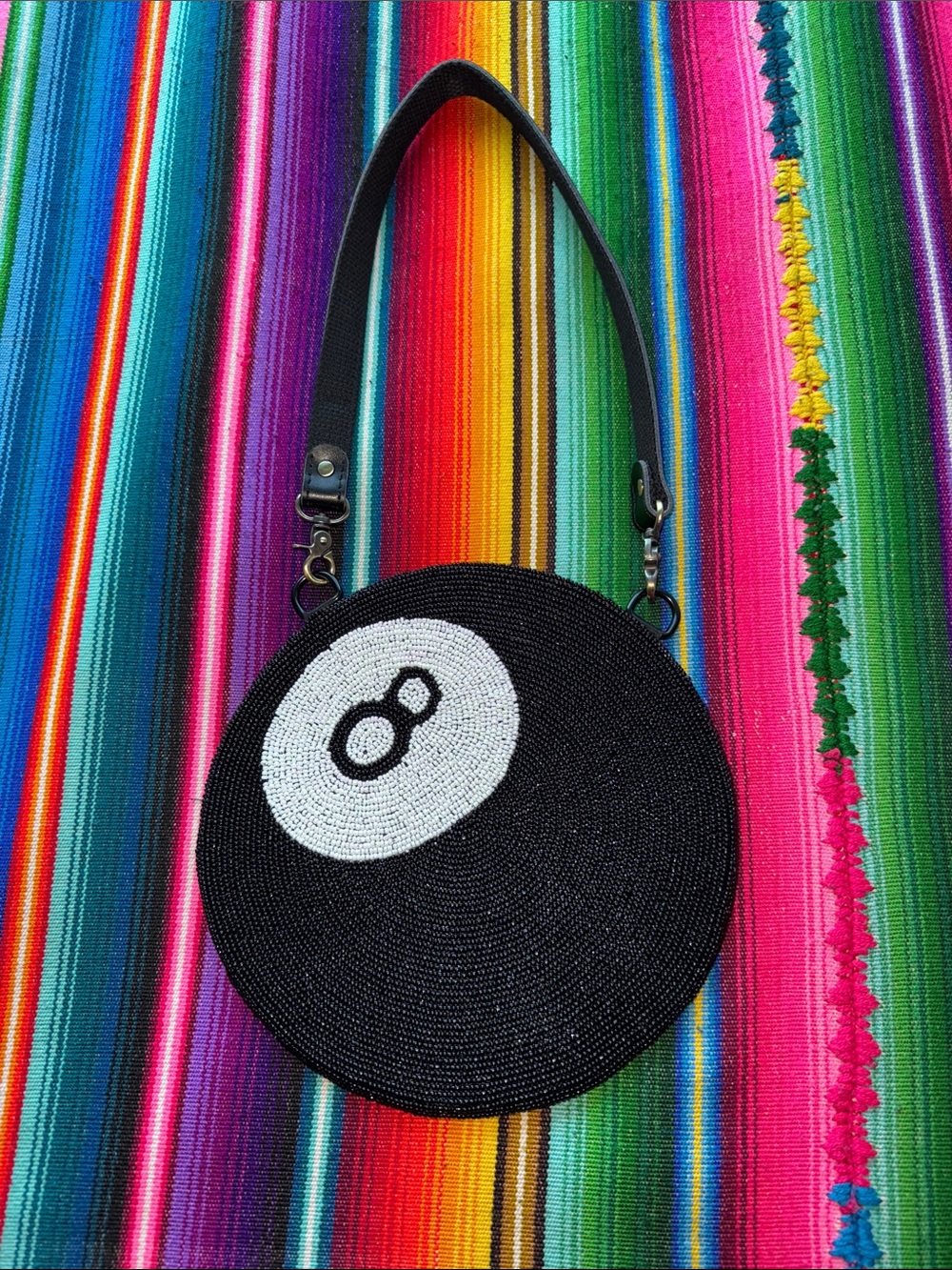 Authentic Gentle Thrills Beaded 8 Ball Purse